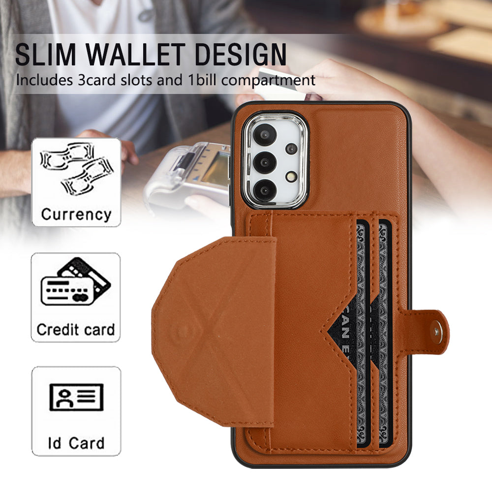 YB Leather Coating Series-4 Card Slots Case for Samsung Galaxy A32 5G M32 5G Kickstand PU Leather TPU Phone Cover YB Leather Coating Series-4 Card Slots Case for Samsung Galaxy A32 5G M32 5G Kickstand PU Leather TPU Phone Cover